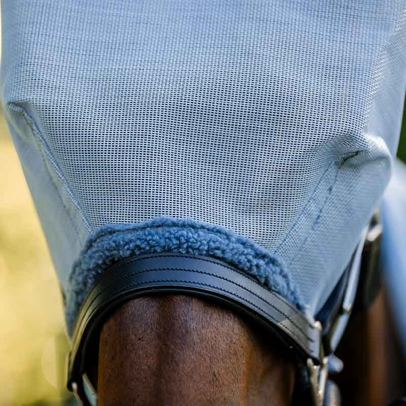 Fliegenhaube Amigo Hellblau/Blau/Silber