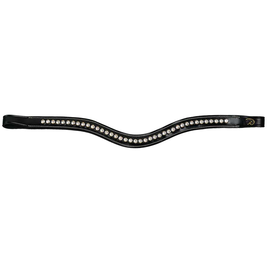 Stirnriemen V-Form Swarovski DC Schwarz