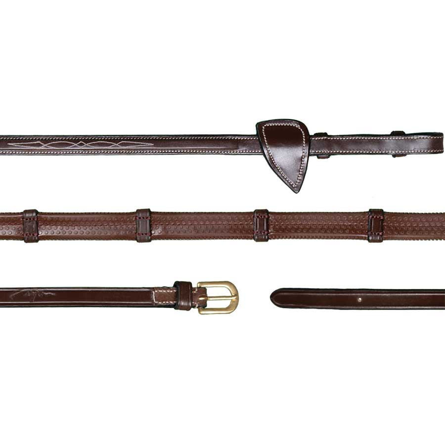 Gummizügel mit Stoppern 13mm DC Braun