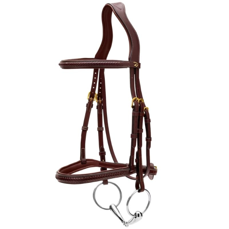 Trense ohne Sperrriemen Plaited Dyon Collection Braun