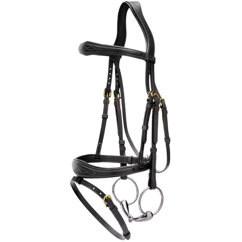 Trense Anatomisches Kombi-Nasenband DC Schwarz