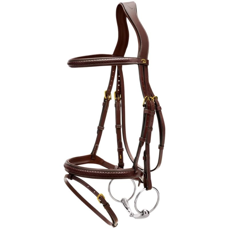 Trense mit kombiniertem Reithalfter Plaited Dyon Collection Braun