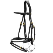 Trense mit kombiniertem Reithalfter Braided Dyon Collection Schwarz Trense mit kombiniertem Reithalfter Braided Dyon Collection Schwarz