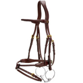 Trense mit kombiniertem Reithalfter Braided Dyon Collection Braun Trense mit kombiniertem Reithalfter Braided Dyon Collection Braun