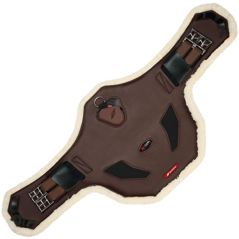 Stollenschutzgurt Vielseitigkeit X-Girth Techno-Fur Braun