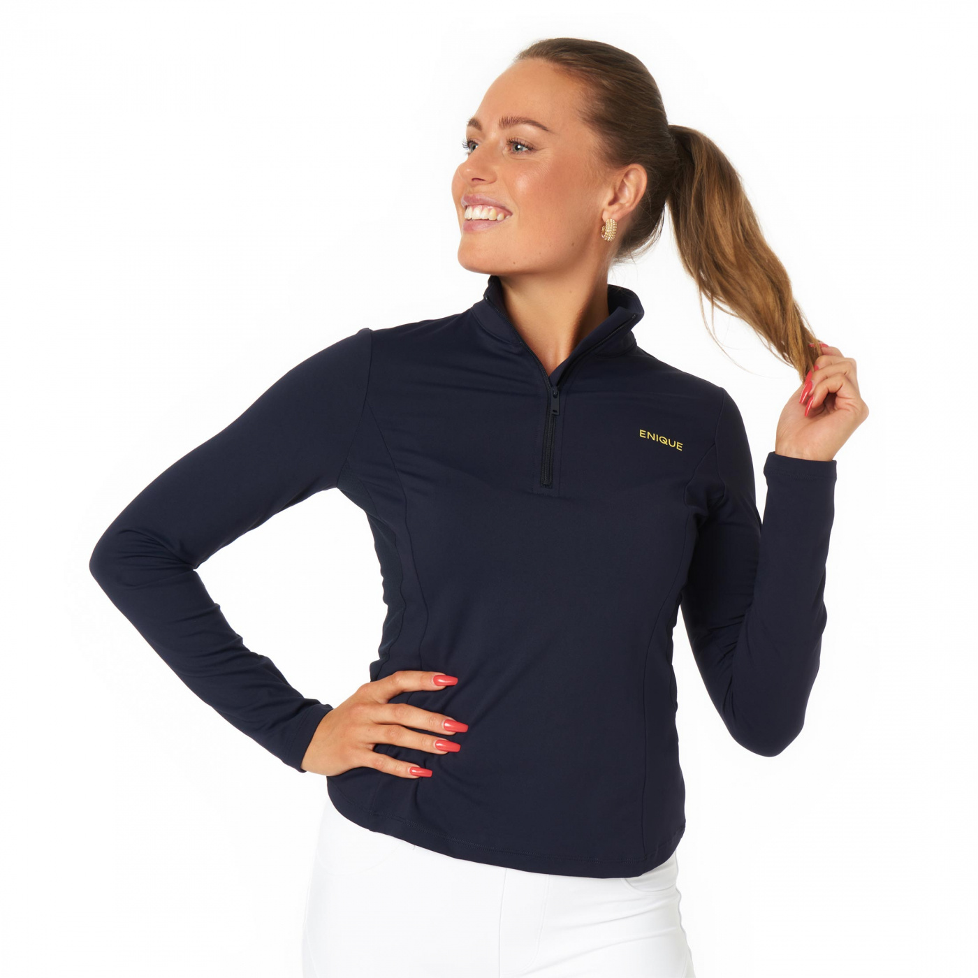 Reißverschlussshirt 1/4 Training Marineblau