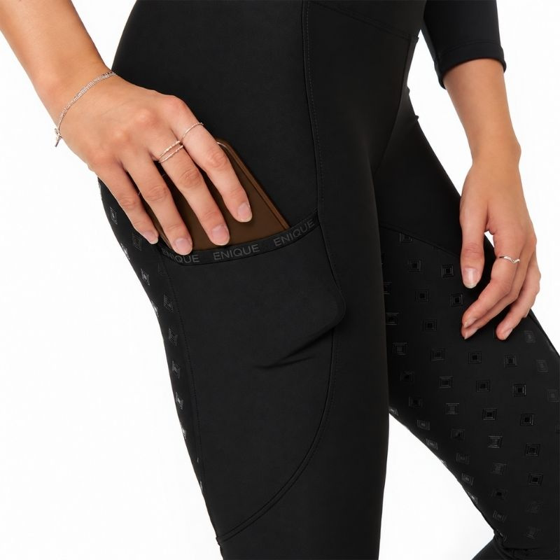 Winter-Reitleggings Signature Thermo Plus Full Grip Schwarz 450g