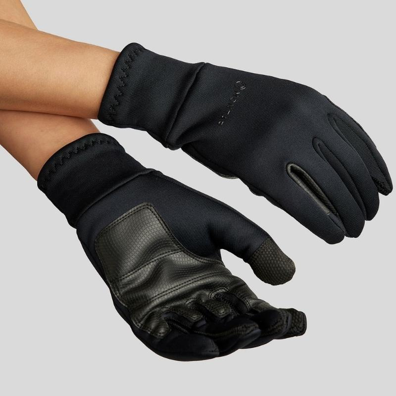 Reithandschuhe Softshell Brushed Touch Schwarz