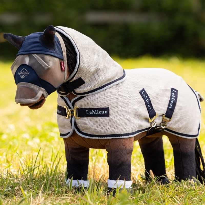 Fliegendecke Toy Pony Grau/Marineblau
