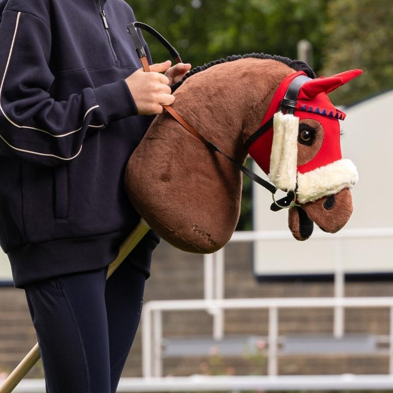 Rennhaube für Steckenpferd Stretch Rot