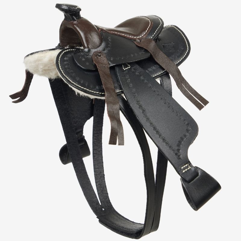 Westernsattel Toy Pony Schwarz