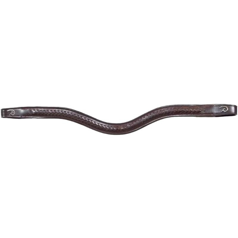 Stirnriemen V-form Plaited New English Collection Braun