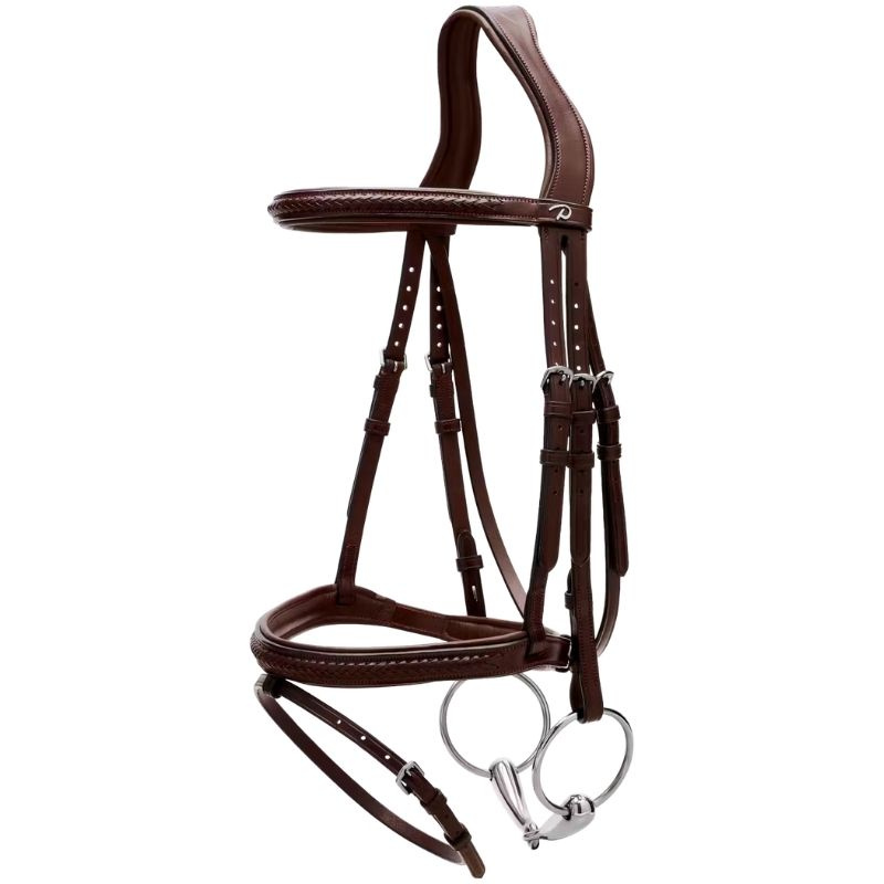 Trense Kombiniertes Reithalfter Plaited New English Collection Braun