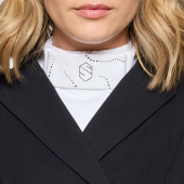 Plastron Crystal Leaf Frena Weiß/Light Chrome Plastron Crystal Leaf Frena Weiß/Light Chrome