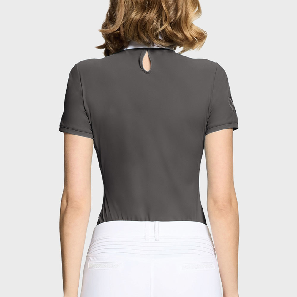 Turniershirt Lea Crystal Leaf Ferna Grau