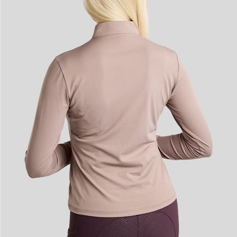 Trainingstop MoMegan Polo Long Sleeve Pearl Grey