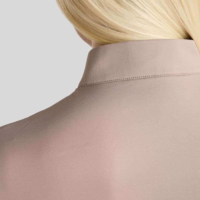 Trainingstop MoMegan Polo Long Sleeve Pearl Grey