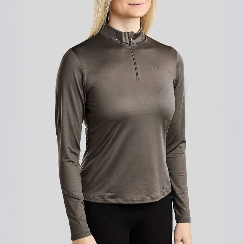 Trainingstop MoMegan Polo Long Sleeve Grau