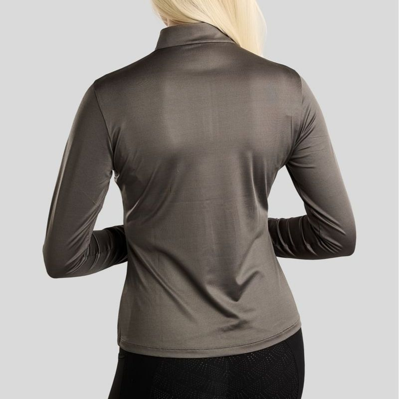 Trainingstop MoMegan Polo Long Sleeve Grau