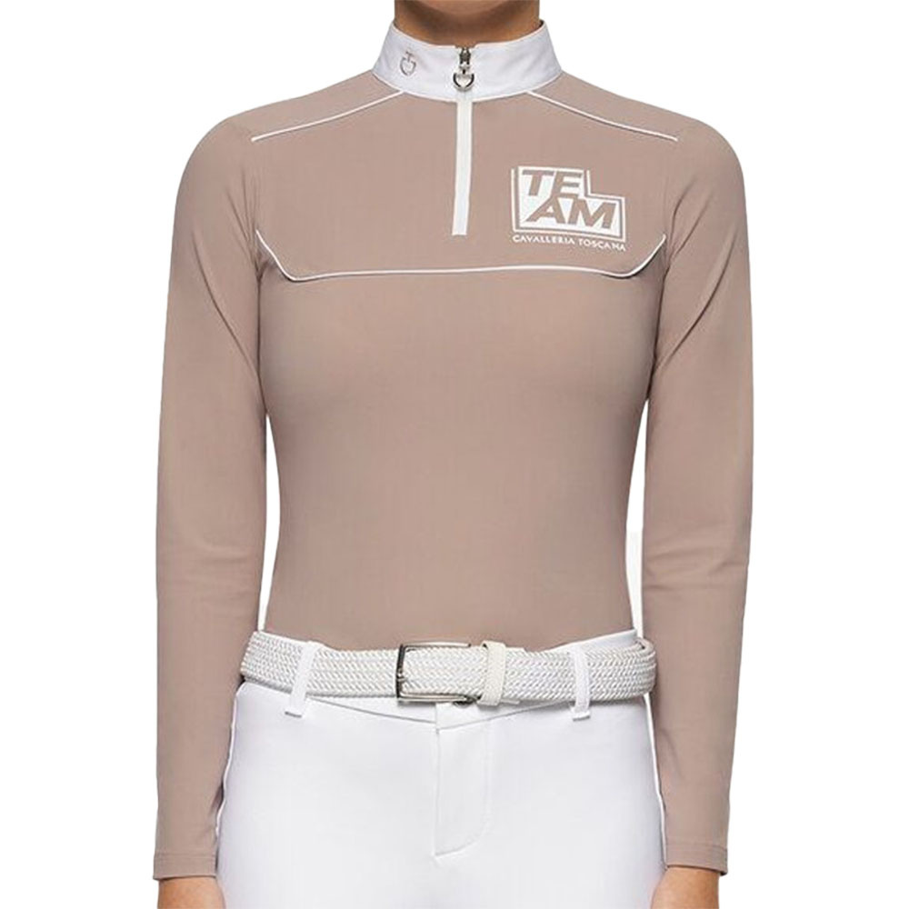 Turniershirt Jr Team Daytona Jersey Zip Polo Beige