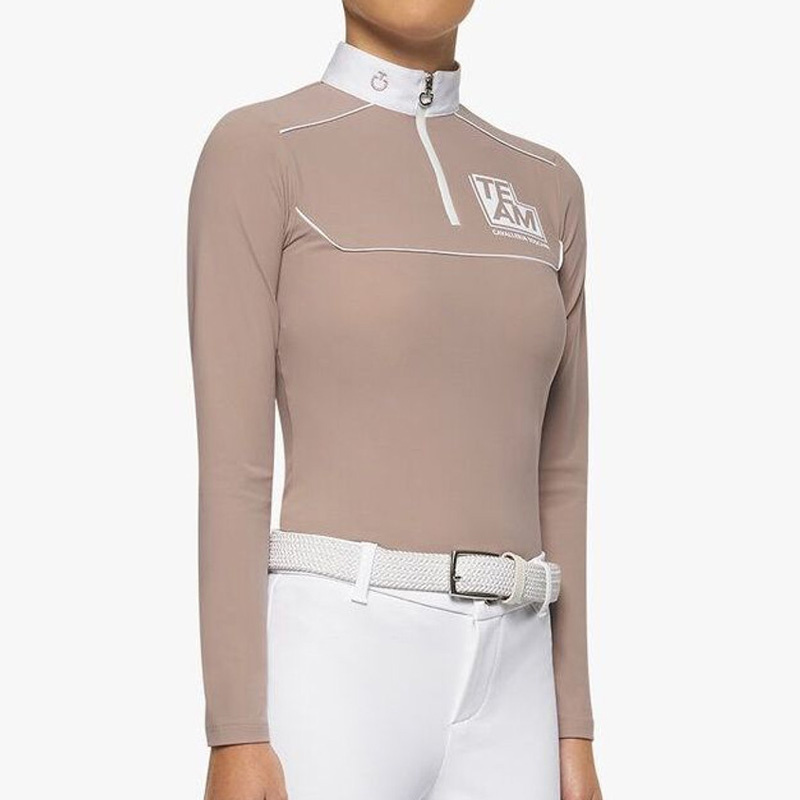 Turniershirt Jr Team Daytona Jersey Zip Polo Beige
