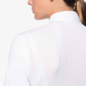 Turniershirt R-EVO Premier Tech Wool Zip Polo Weiß