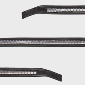 Stirnriemen Klinker Schwarz/Silber Stirnriemen Klinker Schwarz/Silber