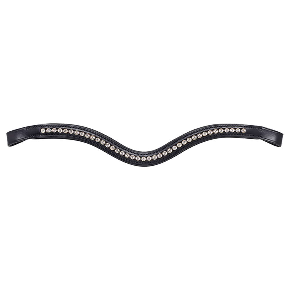 Stirnriemen Strass U-Form Schwarz