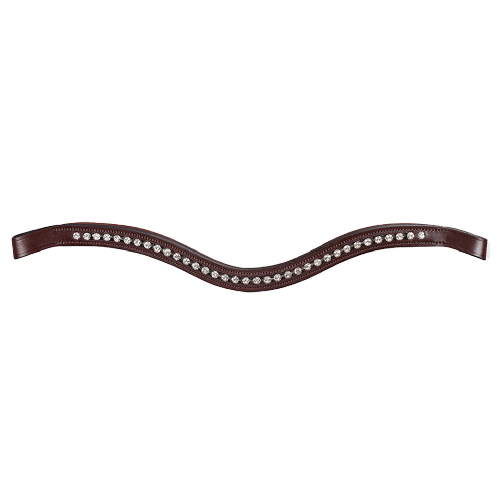 Stirnriemen Strass U-Form Braun