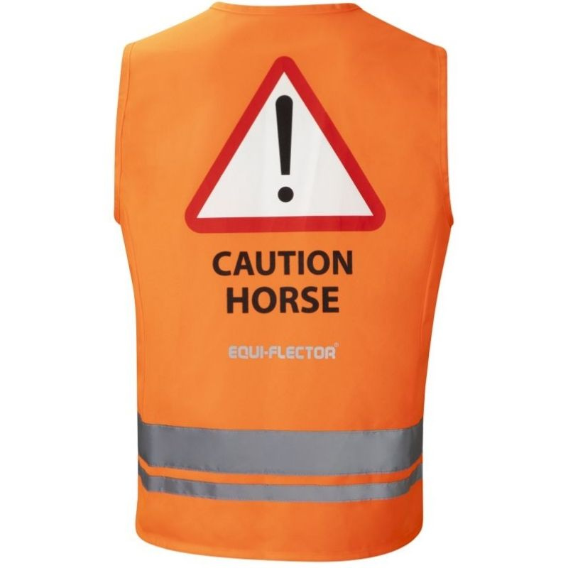 Reflektierende Weste Caution Horse Orange