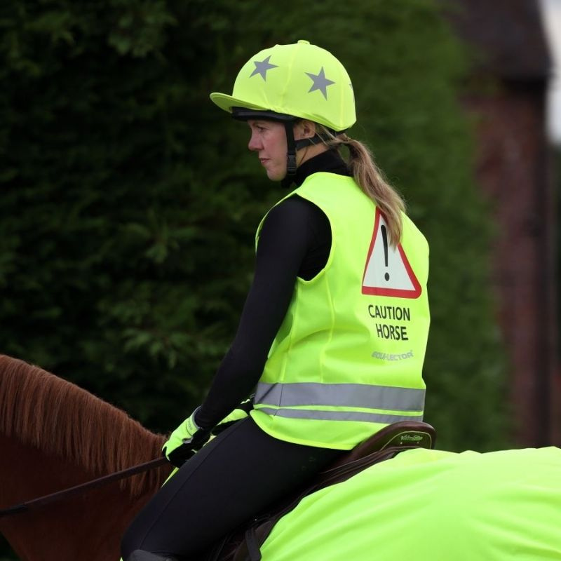 Reflektierende Weste Caution Horse Gelb