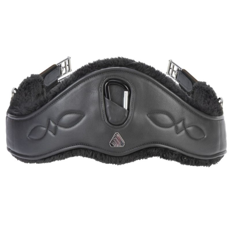 Anatomischer Sattelgurt LUSSO Supafleece Schwarz