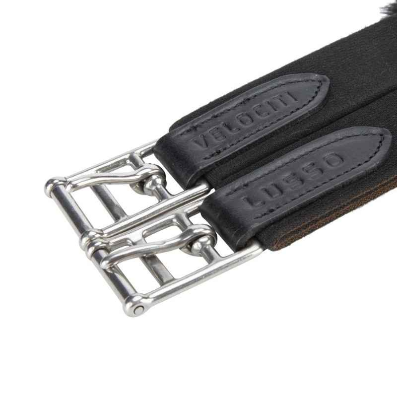 Anatomischer Sattelgurt LUSSO Supafleece Schwarz