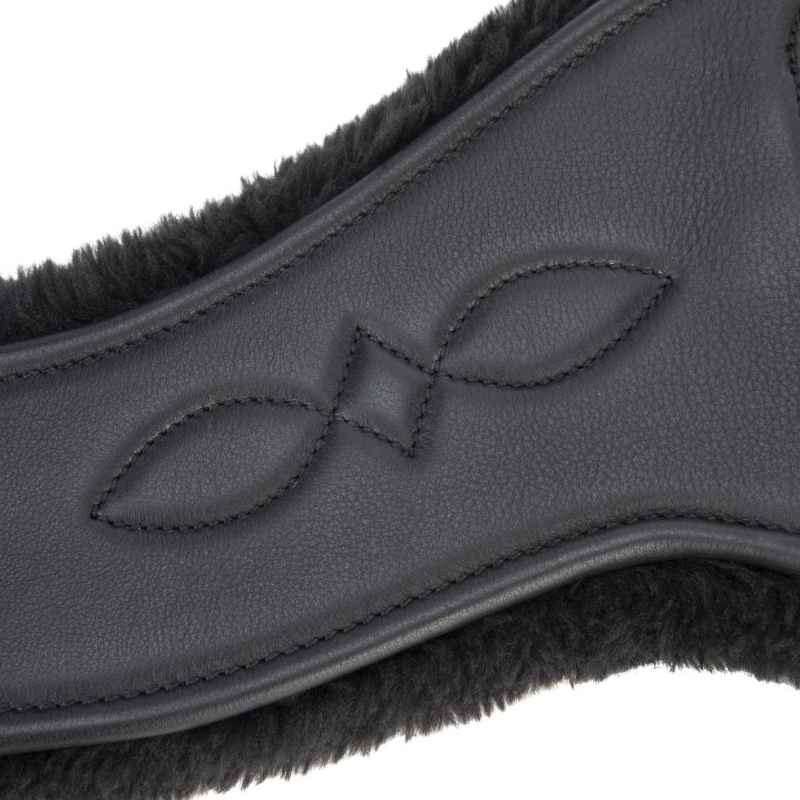 Anatomischer Sattelgurt LUSSO Supafleece Schwarz