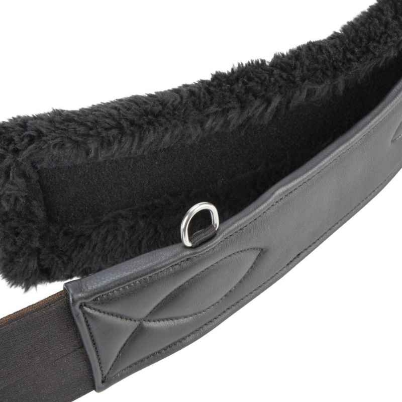 Anatomischer Sattelgurt LUSSO Supafleece Schwarz