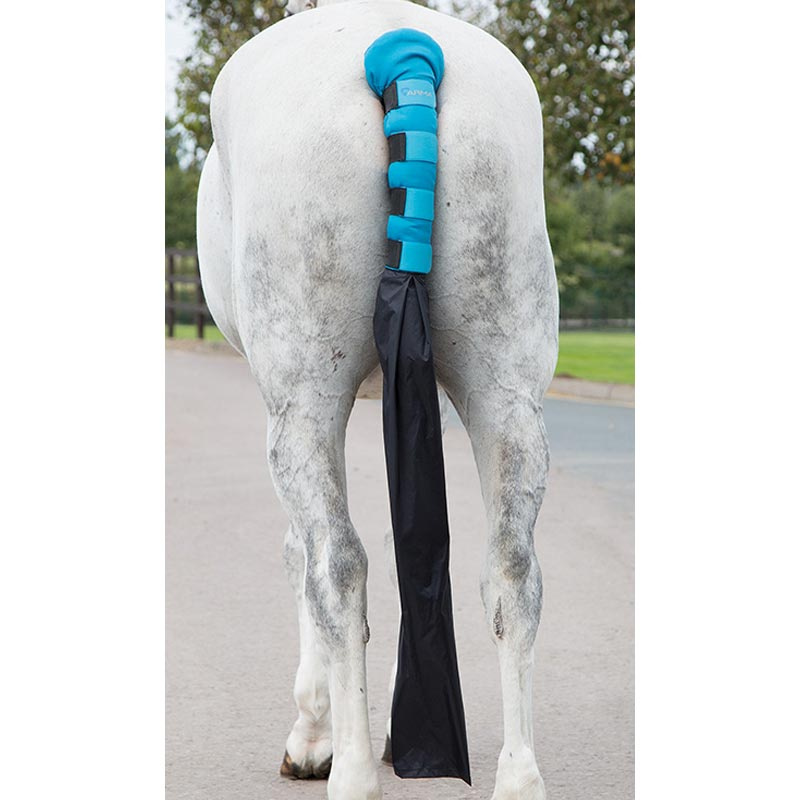 Schweifschoner mit Tasche Blau