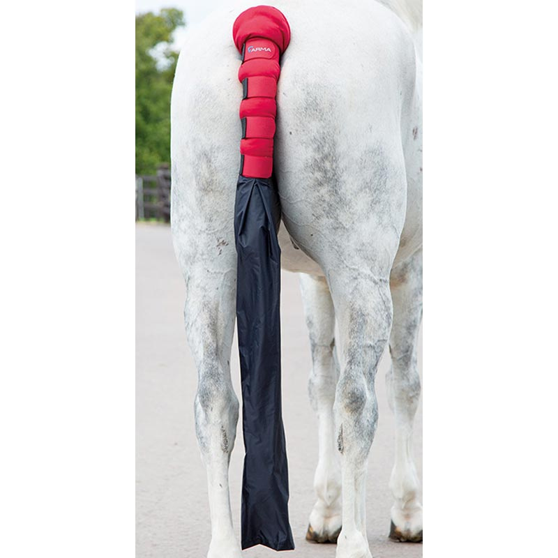 Schweifschoner mit Tasche Rot