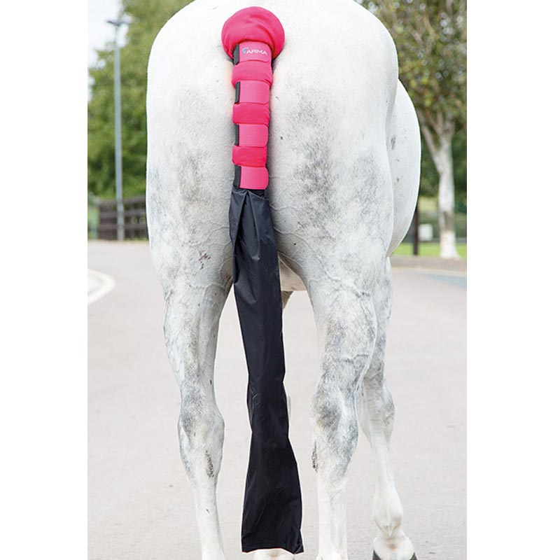 Schweifschoner mit Tasche Rosa