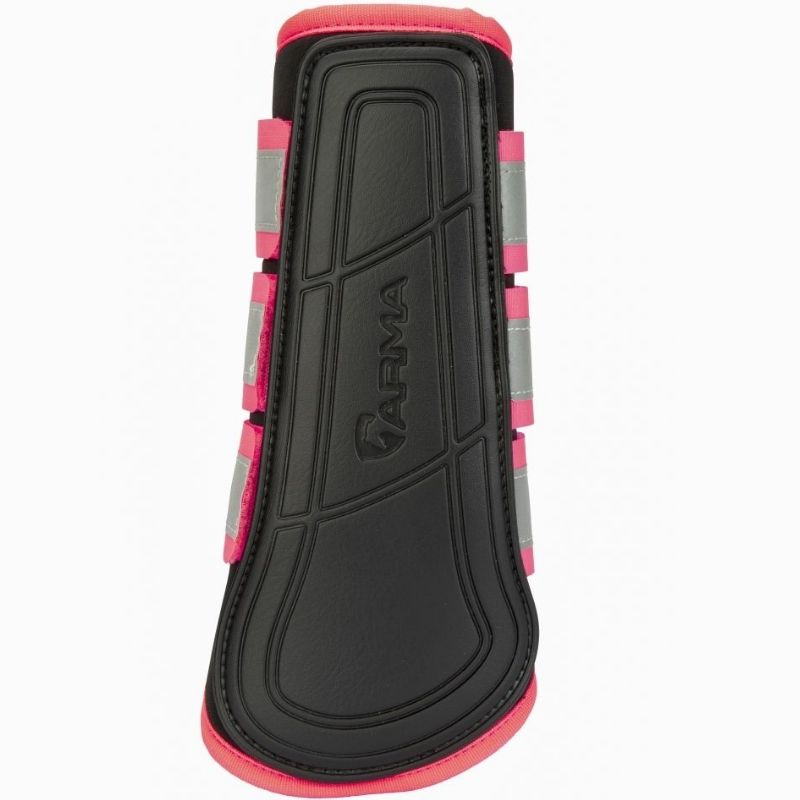 Arbeitsgamaschen Equi-Flector Schwarz/Rosa