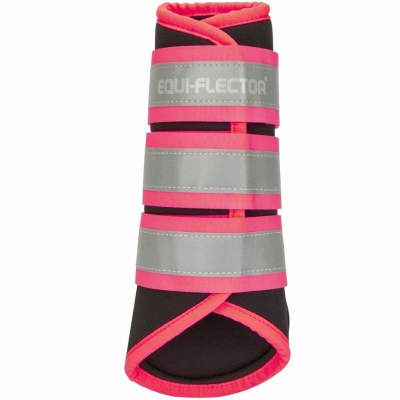 Arbeitsgamaschen Equi-Flector Schwarz/Rosa