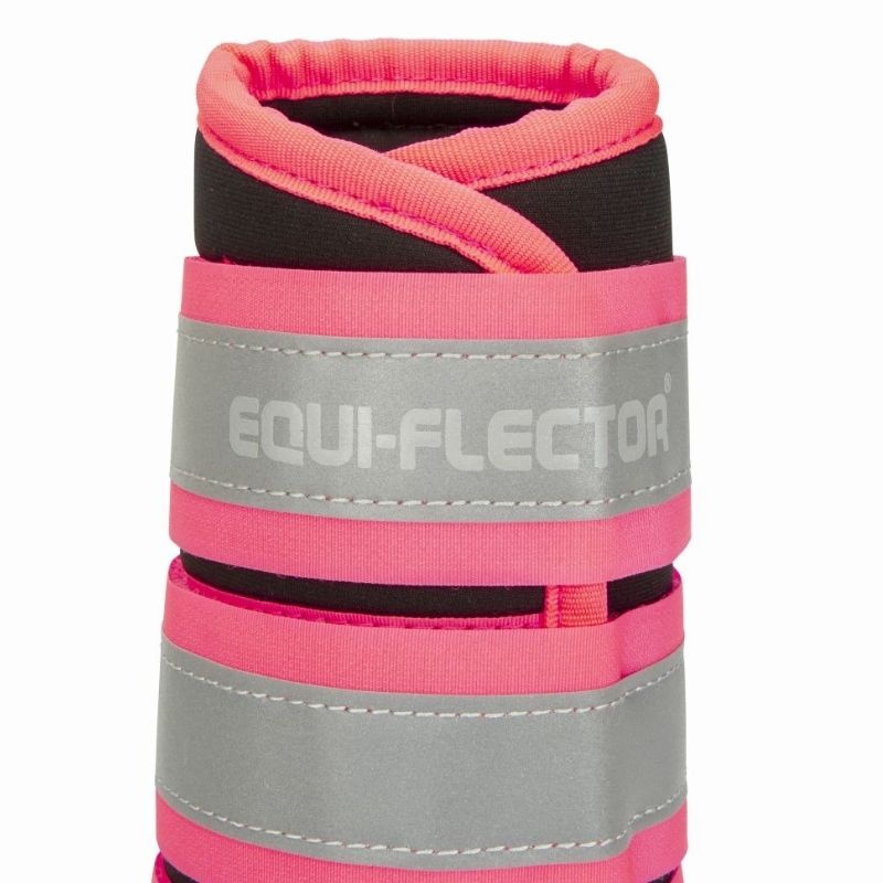 Arbeitsgamaschen Equi-Flector Schwarz/Rosa