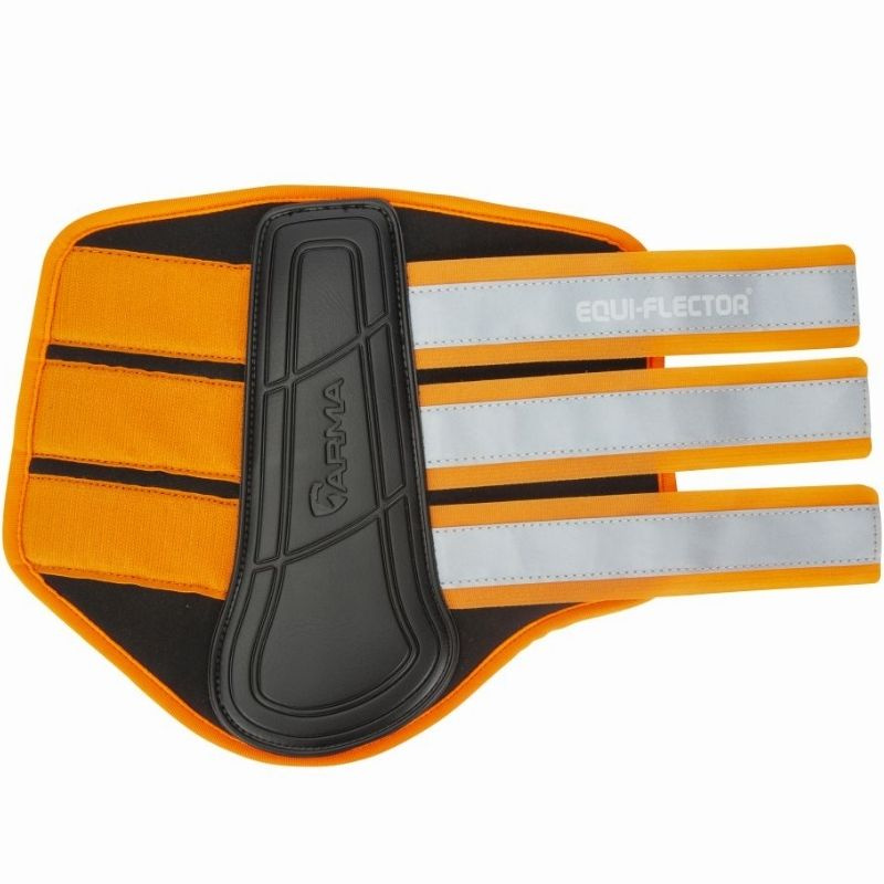 Arbeitsgamaschen Equi-Flector Schwarz/Orange