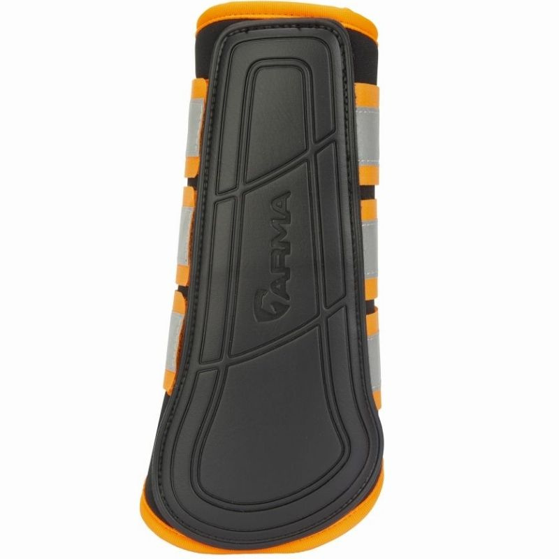 Arbeitsgamaschen Equi-Flector Schwarz/Orange