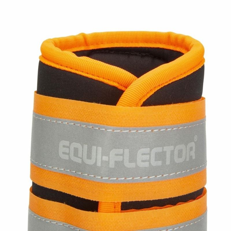 Arbeitsgamaschen Equi-Flector Schwarz/Orange