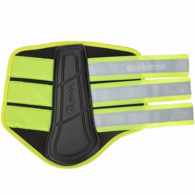 Arbeitsgamaschen Equi-Flector Schwarz/Gelb