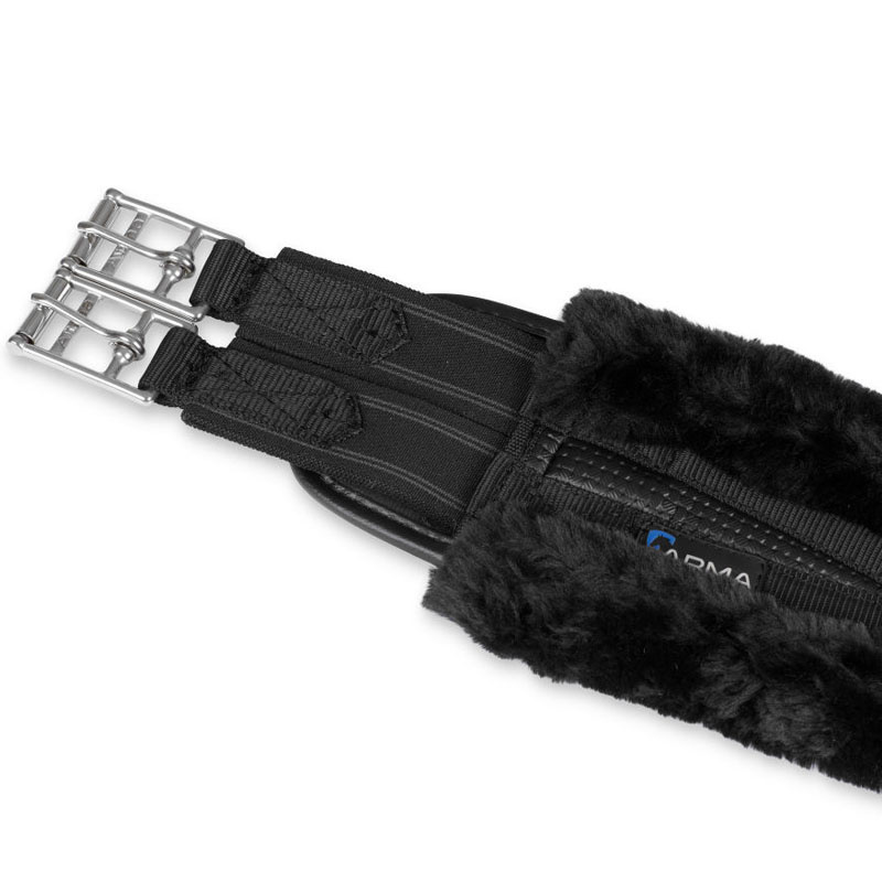 Anatomische Sattelgurt SupaFleece Schwarz