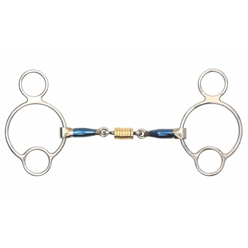 Doppelt gebrochenes Gebiss mit Rollen Blue Sweet Iron Universal