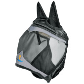 Fliegenmaske mit Ohrenloch Schwarz/Grau Fliegenmaske mit Ohrenloch Schwarz/Grau