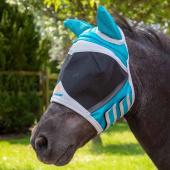 Fliegenmaske Fine Mesh mit Ohren Teal/Grau Fliegenmaske Fine Mesh mit Ohren Teal/Grau