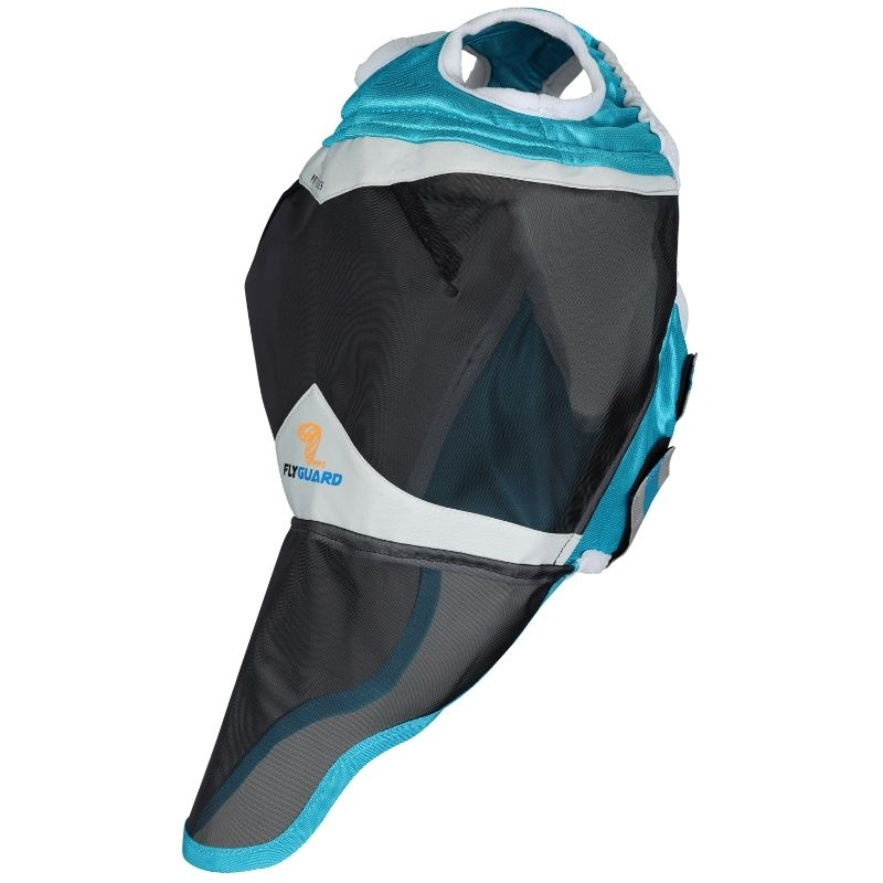 Fliegenmaske ohne Ohren mit Nase Fine Mesh Teal